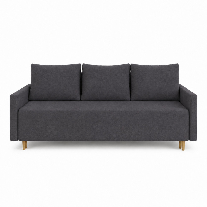 Диван прямий Mekko Madrid 2060*830 Ergo II категорія Allure Premium Dark Grey (MEK-161353)