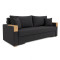 Ортопедичний розкладний диван Мекко Reston 2250×960 Pocket Spring Cocos III категорія Austin 21 Black (MEK-161183)