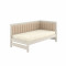 Односпальная деревянная кровать Mebigrand Лиза М1 (правая спинка) Белый (RAL9003)/Аляска 23 (Бежевый) 80x160 см MBG-25358