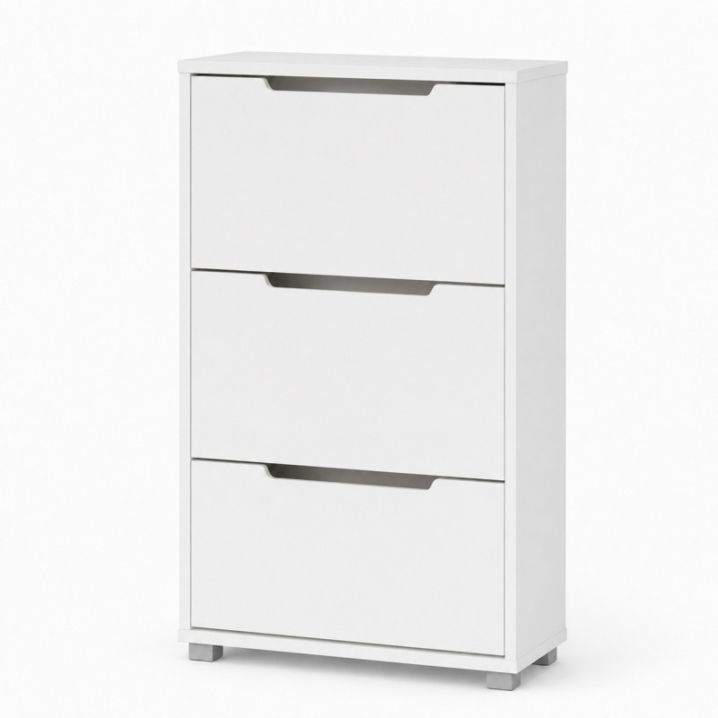 Тумба для взуття з ящиками LION ТО-2 70,4x28,2x123,4 см Німфея Альба (LION-045356)