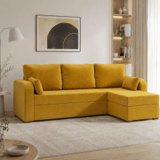 Кутовий диван ортопедичний Мекко Wilson 1950*1450 Bonel Standart Hard Plus II категорія Allure Premium Yellow (MEK-161513)