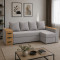 Кутовий ортопедичний диван Мекко Cube Shuttle 2600x1430 Pocket Spring Cocos IV категорія Bestseller White Sand (MEK-161142)
