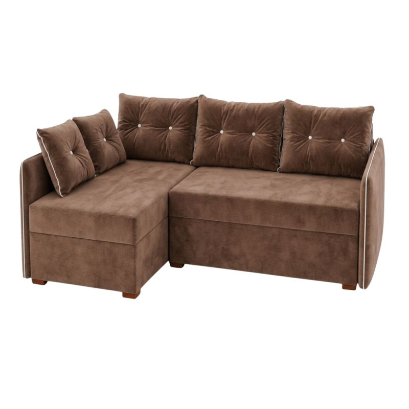 Кутовий диван ортопедичний Мекко Meet 2080х1430 Bonel Standart Hard Plus II категорія Allure Premium Nut (MEK-161193)