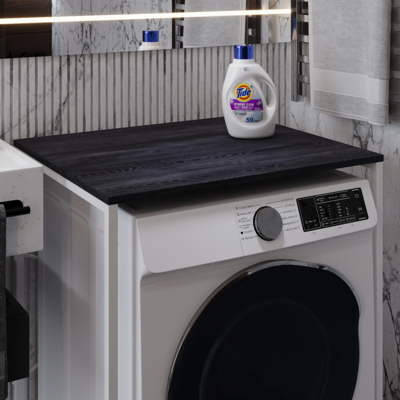 Стелаж-полиця Бафрум 401 Ferrum-decor для пральної машини 90x70,5x60,5 Білий метал ДСП Каштан Арвадонна 16 мм (FRD-107580)