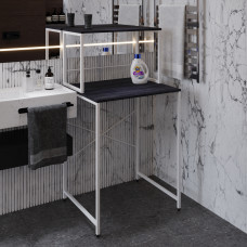 Стелаж-полиця Бафрум 402 Ferrum-decor для пральної машини 133,5x70,5x60,5 Білий метал ДСП Каштан Арвадонна 16 мм (FRD-107590)