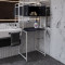 Стелаж-полиця Бафрум 404 Ferrum-decor для пральної машини 178x70,5x60,5 Білий метал ДСП Каштан Арвадонна 16 мм (FRD-107610)