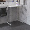 Стелаж-полиця Бафрум 401 Ferrum-decor для пральної машини 90x70,5x60,5 Білий метал ДСП Білий 16 мм (FRD-107360)