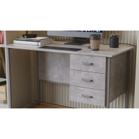 Комп'ютерний стіл Ferrum-decor Гаррі 75x120x60 сірий ДСП Бетон 16 мм (FRD-107290)