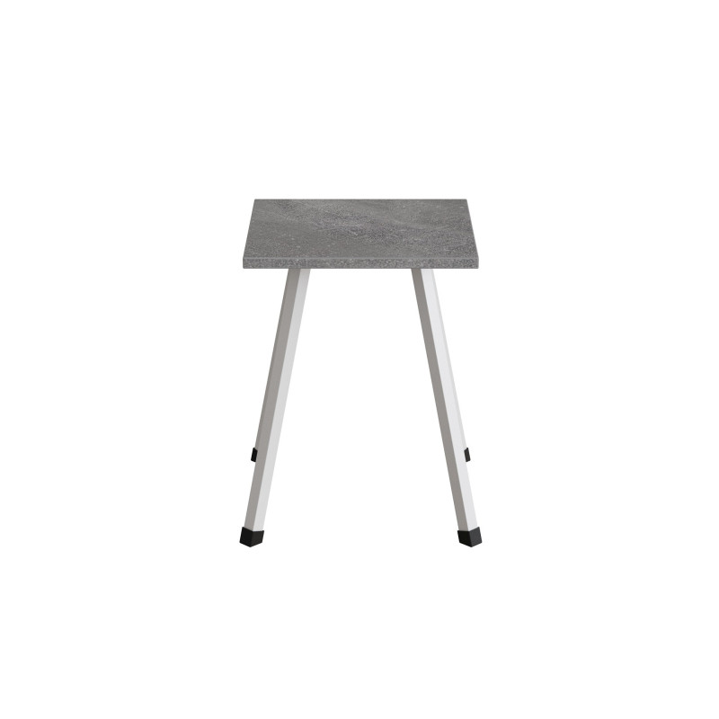 Табурет Ferrum-decor 430x320x320 Білий метал ДСП Бетон 16 мм (FRD-106920)
