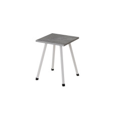 Табурет Ferrum-decor 430x320x320 Білий метал ДСП Бетон 16 мм (FRD-106920)