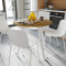Круглий стіл MARSI 4 870-4 ніжки конусні Ferrum-decor 750x870x870 Білий метал ДСП Дуб Артизан 16 мм (FRD-107440)