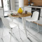 Круглий стіл MARSI 3 870-3 Ferrum-decor 750x870x870 Білий метал ДСП Дуб Артизан 16 мм (FRD-107430)