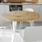 Круглий стіл MARSI 3 870-3 Ferrum-decor 750x870x870 Білий метал ДСП Дуб Артизан 16 мм (FRD-107430)