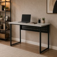 Стіл письмовий Майк Ferrum-decor 75x140x70 Чорний метал ДСП Кашемір 32 мм (FRD-108330)