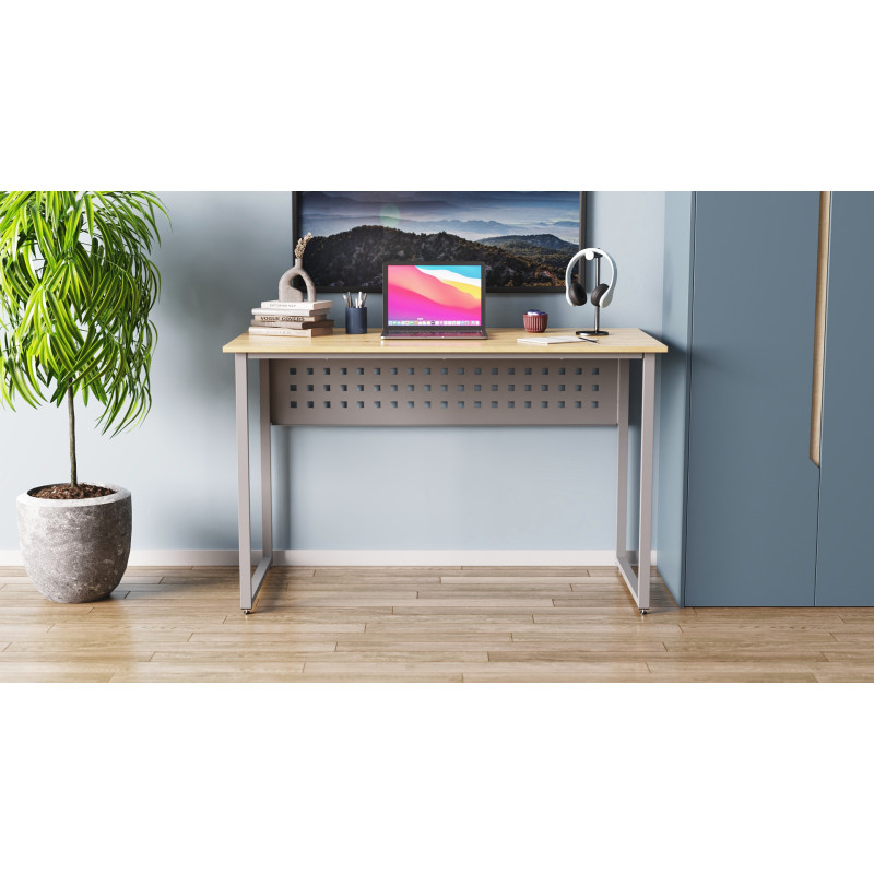 Комп'ютерний стіл Ferrum-decor Майк 75x140x70 сірий ДСП Дуб Артизан 32 мм (FRD-107130)