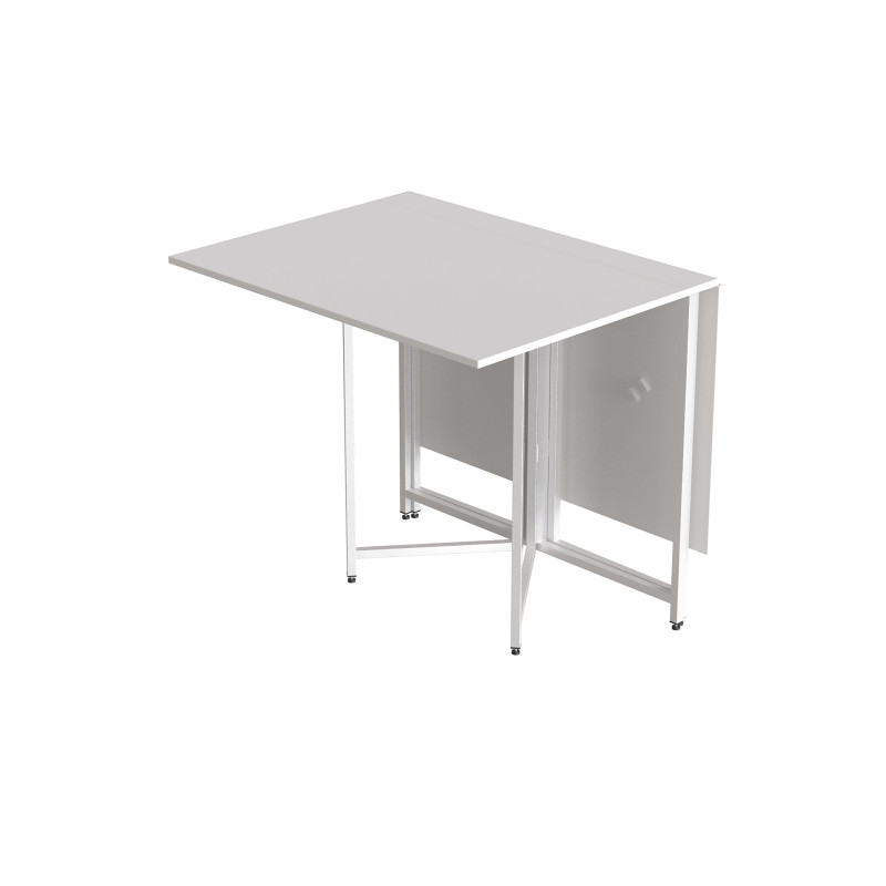 Розкладний стіл-трансформер книжка Моріс 3 Ferrum-decor 75x130x90 Білий метал ДСП Білий 16 мм (FRD-107420)