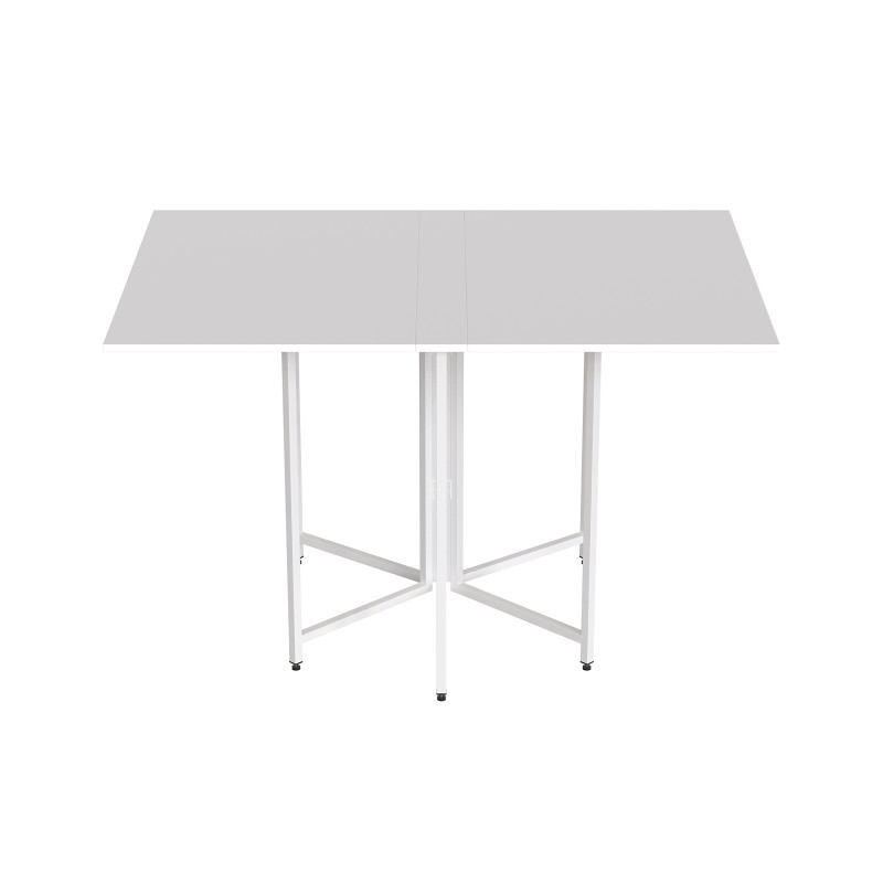 Розкладний стіл-трансформер книжка Моріс 3 Ferrum-decor 75x130x90 Білий метал ДСП Білий 16 мм (FRD-107420)