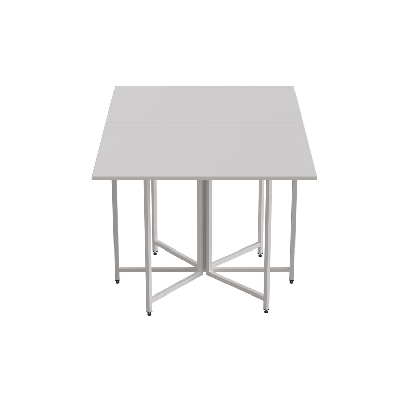 Розкладний стіл-трансформер книжка Моріс 3 Ferrum-decor 75x130x90 Білий метал ДСП Білий 16 мм (FRD-107420)