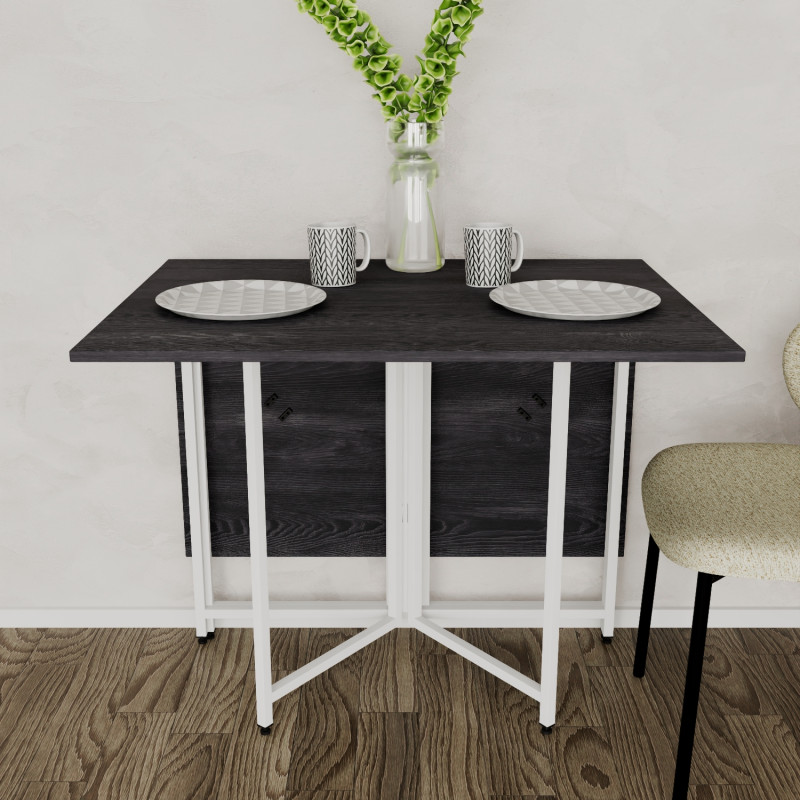 Розкладний стіл-трансформер книжка Моріс 3 Ferrum-decor 75x130x90 Білий метал ДСП Каштан Арвадонна 16 мм (FRD-107510)