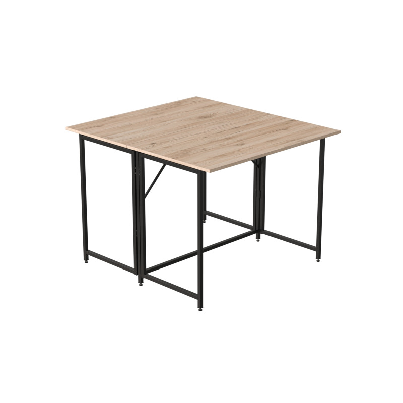 Стіл-книжка трансформер Морис 2 Ferrum-decor 750x1000x1100 Чорний метал ДСП Дуб Сан-Марино 16 мм (FRD-107320)