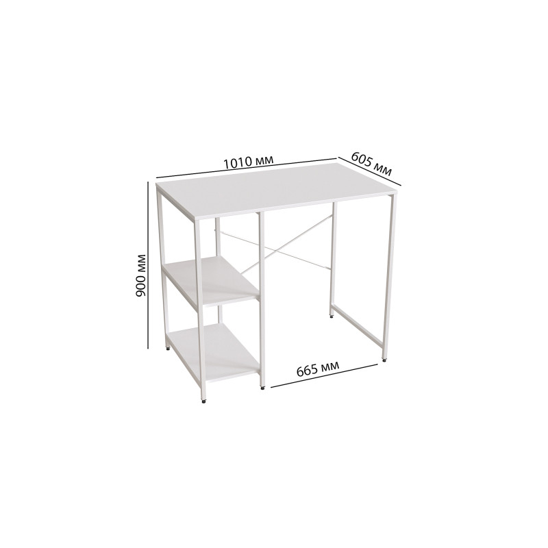 Стелаж-полиця Бафрум 405 Ferrum-decor для пральної машини 90x101x60,5 Білий метал ДСП Білий 16 мм (FRD-107400)