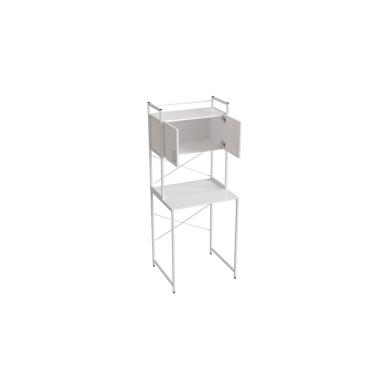 Стелаж-полиця Бафрум 404 Ferrum-decor для пральної машини 178x70,5x60,5 Білий метал ДСП Білий 16 мм (FRD-107390)