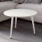 Журнальний круглий стіл OPTIMA 1 ніжки конусні Ferrum-decor 450x670x670 Білий метал ДСП Кашемір 16 мм (FRD-107540)