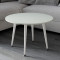 Журнальний круглий стіл OPTIMA 2 ніжки конусні Ferrum-decor 450x670x670 Білий метал ДСП Кашемір 16 мм (FRD-107550)