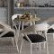 Круглий стіл OPTIMA 4 ніжки конусні Ferrum-decor 750x670x670 Білий метал ДСП Дуб Артизан 16 мм (FRD-107460)