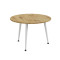Журнальний круглий стіл OPTIMA 1 ніжки конусні Ferrum-decor 450x670x670 Білий метал ДСП Дуб Артизан 16 мм (FRD-107470)