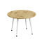 Журнальний круглий стіл OPTIMA 2 ніжки конусні Ferrum-decor 450x670x670 Білий метал ДСП Дуб Артизан 16 мм (FRD-107480)