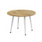 Журнальний круглий стіл OPTIMA 2 ніжки конусні Ferrum-decor 450x670x670 Білий метал ДСП Дуб Артизан 16 мм (FRD-107480)