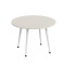 Журнальний круглий стіл OPTIMA 2 ніжки конусні Ferrum-decor 450x670x670 Білий метал ДСП Кашемір 16 мм (FRD-107550)