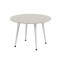 Журнальний круглий стіл OPTIMA 2 ніжки конусні Ferrum-decor 450x670x670 Білий метал ДСП Кашемір 16 мм (FRD-107550)