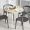 Круглий стіл OPTIMA 5 ніжки конусні Ferrum-decor 750x900x900 Білий метал ДСП Дуб Артизан 16 мм (FRD-107490)