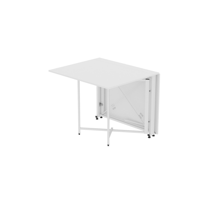 Обідній стіл трансформер книжка Оріон Pro Ferrum-decor 75x152x90 Білий метал ДСП Білий 16 мм (FRD-107410)