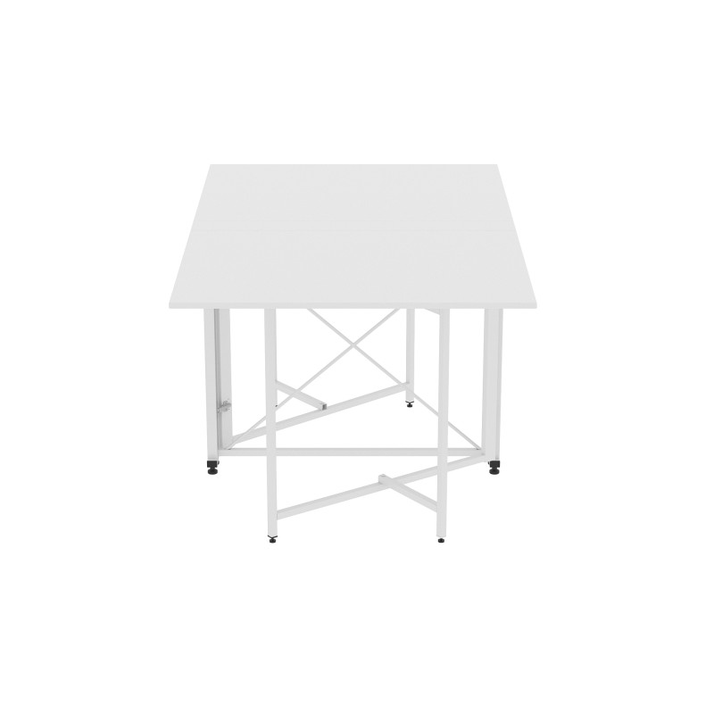 Обідній стіл трансформер книжка Оріон Pro Ferrum-decor 75x152x90 Білий метал ДСП Білий 16 мм (FRD-107410)