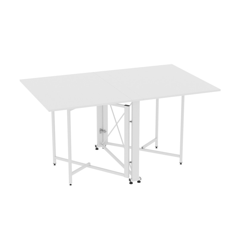 Обідній стіл трансформер книжка Оріон Pro Ferrum-decor 75x152x90 Білий метал ДСП Білий 16 мм (FRD-107410)