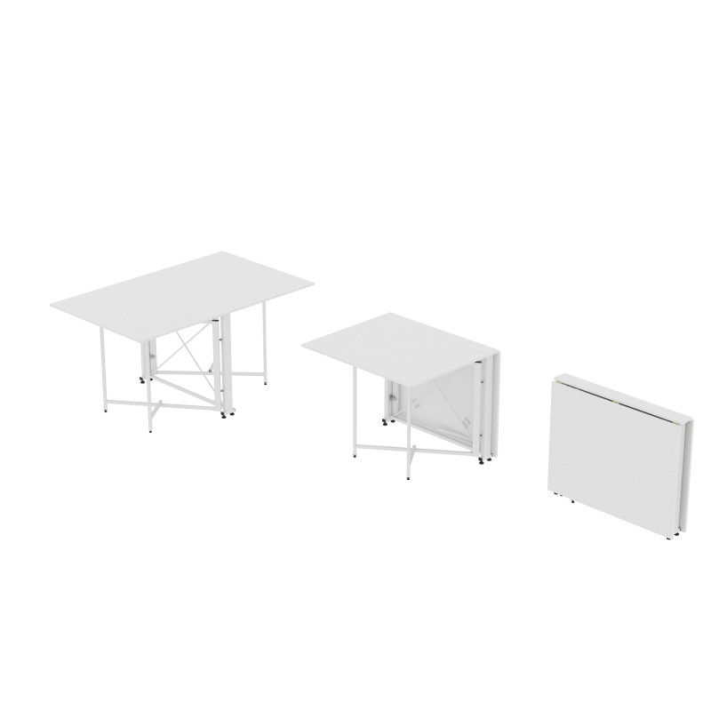 Обідній стіл трансформер книжка Оріон Pro Ferrum-decor 75x152x90 Білий метал ДСП Білий 16 мм (FRD-107410)