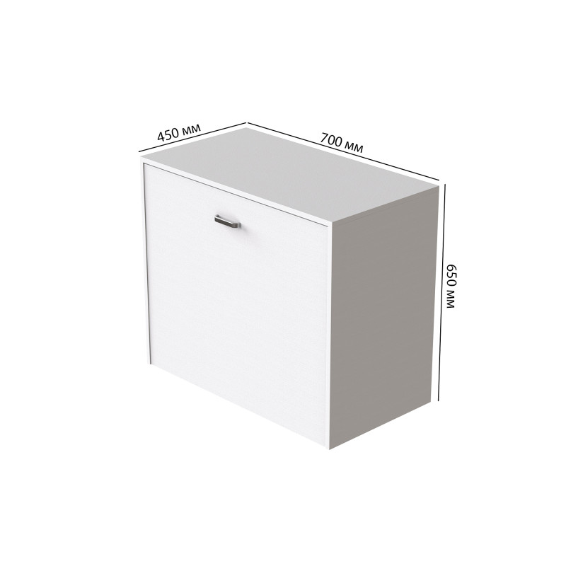 Ліжко трансформер тумба ASCET 2 Ferrum-decor 650x2000x700 Чорний метал ДСП Білий 16 мм (FRD-107330)
