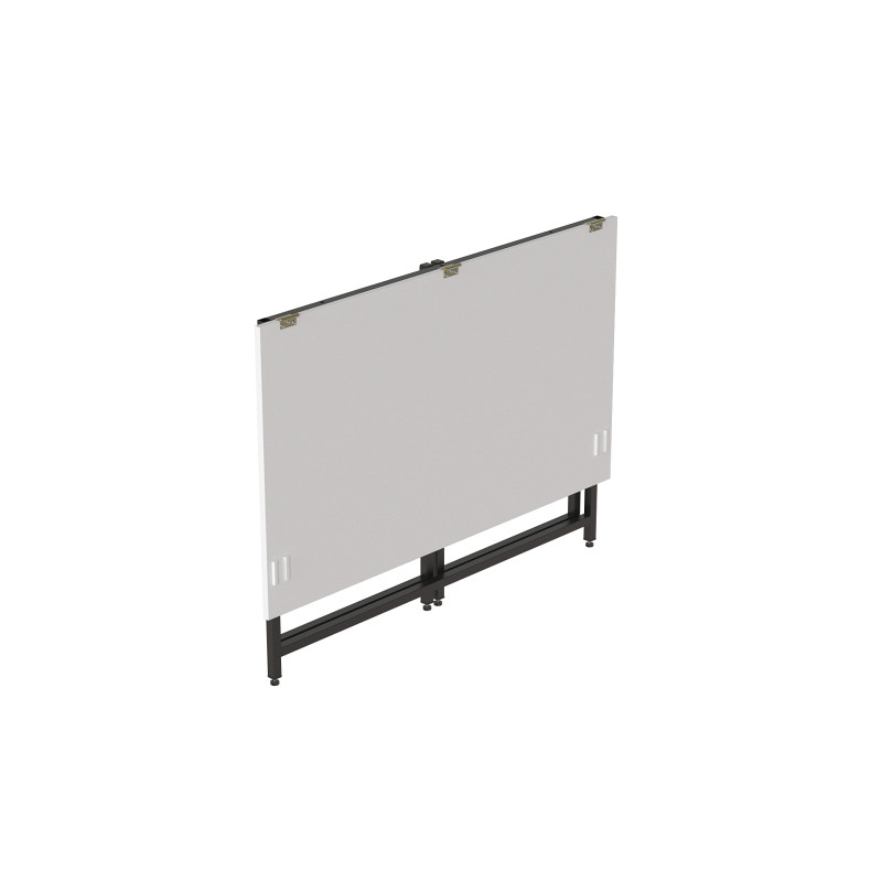 Стіл-трансформер розкладний Слай Ferrum-decor 75x90x50 Чорний метал ДСП Білий 16 мм (FRD-107350)