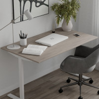 Стол письменный Space Ferrum-decor 750x1400x700 Белый металл ДСП Дуб Кремона Канолло 16 мм (FRD-108000)