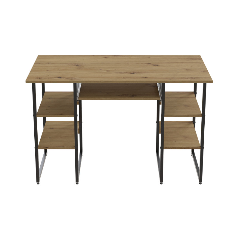 Комп'ютерний стіл Ferrum-decor Тім 75x120x70 чорний ДСП Дуб Артизан 32 мм (FRD-106950)