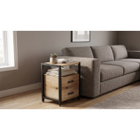 Тумба универсальная Ferrum-decor Вивьен 2/2 50x41x40 черный ДСП Дуб Евок Прибрежный 16мм (FRD-107760)