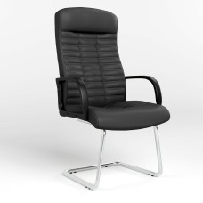 Конференційне крісло Новий Стиль BOSS KD CF CHROME ECO-30 (Чорний) (NWS-125419)