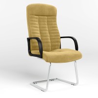 Конференционное кресло Новый Стиль BOSS KD CF CHROME SORO-40 (Желто-горчичный) (NWS-125429)