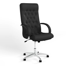 Крісло офісне поворотне Новий Стиль FIDEL STEEL CHROME ANYFIX AL68 LE-A (Чорний) (NWS-125949)