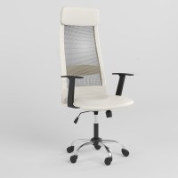 Крісло офісне поворотне Новий Стиль FRANK GTR TILT (WS-122) CHR68 P OH-1 ECO-50 (Білий) (NWS-123759)