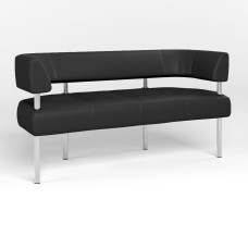 Диван офісний округлий Новий Стиль OFFICE ECO-30 (Чорний) (NWS-122870)