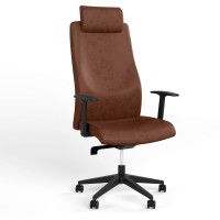 Кресло офисное поворотное Новый Стиль SOLO R HR BLACK (ABS) SFB PL70 ECO-21 (Темно-коричневый) (NWS-132198)